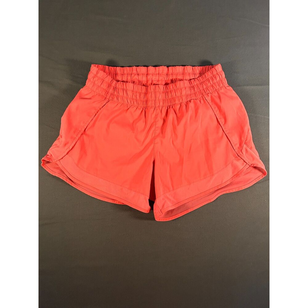 Athleta Mesh Racer Run Short 4" Pink Coral Athletic Running Gym Shorts XS Womens